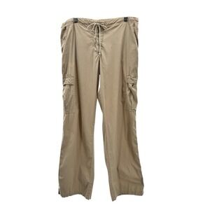 Johnny Was Yellow Cotton Cargo Pants Joggers‎ Drawstring Pockets Boho Women's S